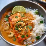 Salmon Curry with Creamy Thai Coconut Cashew Sauce