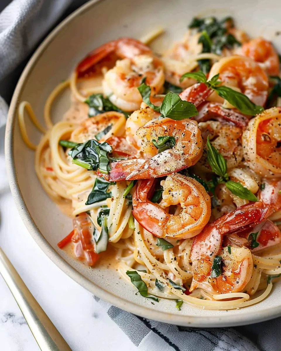 Creamy Tuscan Shrimp with Turkey Bacon: A Delightful Indulgence
