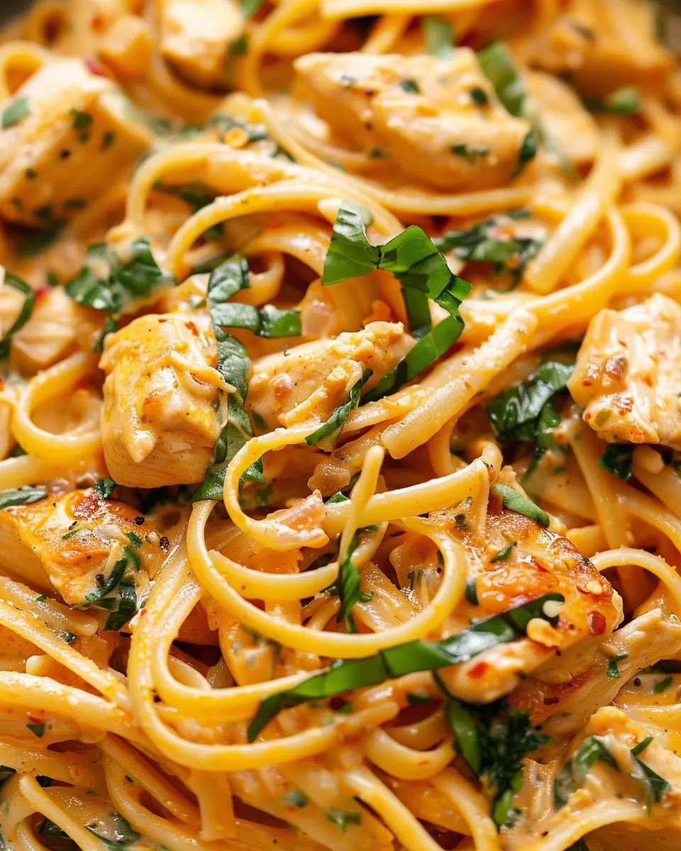 Creamy Tuscan Chicken Pasta with Turkey Bacon: A Cozy Delight