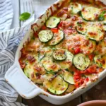 Mediterranean Chicken Zucchini Bake
